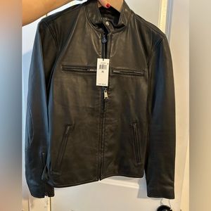 Ralph Lauren Black Leather Riding Jacket - size XS - Lambskin